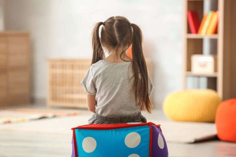 Photo of a Child Sitting Alone